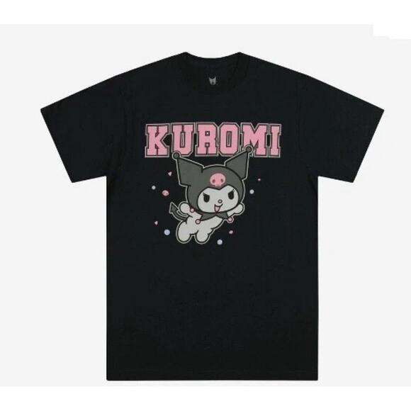 Kuromi Short Sleeve Graphic T-Shirt Navy Blue Mens Large NWT - Picture 1 of 3